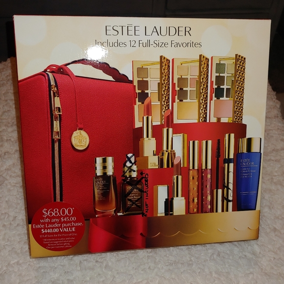 EsteeLauder2018WarmHoliday11PcMakeUpSet-1ozNightRepairSerumNOTINCLUDED